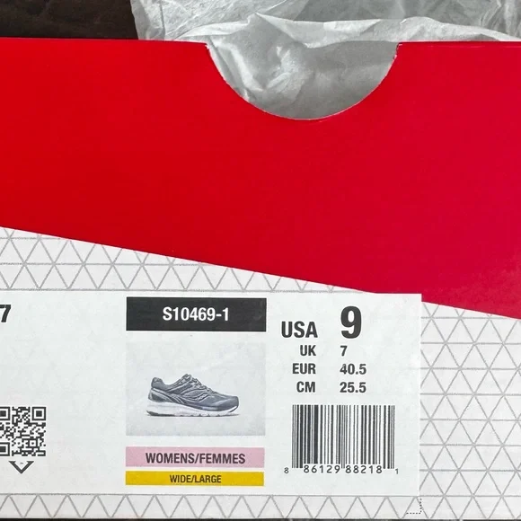 Saucony Charcoal Gray & Pink Athletic Sneakers Women’s size 9W (Like New) - Picture 10 of 12